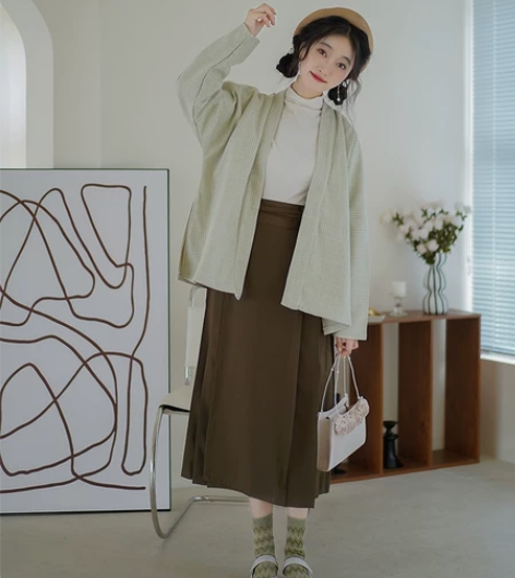 柒邑汉服女宋制飞机袖【花信年华】森系汉元素...