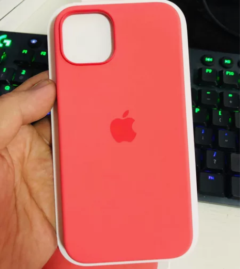 苹果iPhone 13官方硅胶保护壳柚粉色...