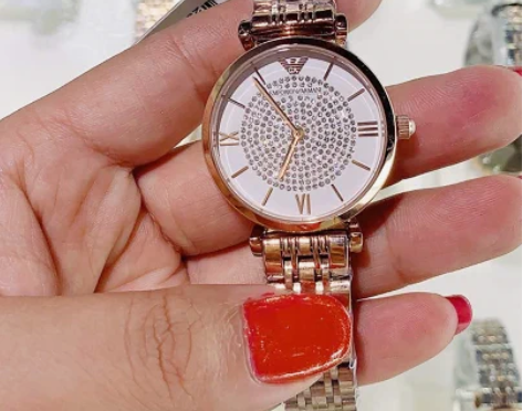 A货代购阿玛尼Armani手表女表镶钻满天...