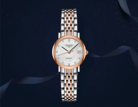 二手浪琴Longines博雅机械表玫瑰金女...