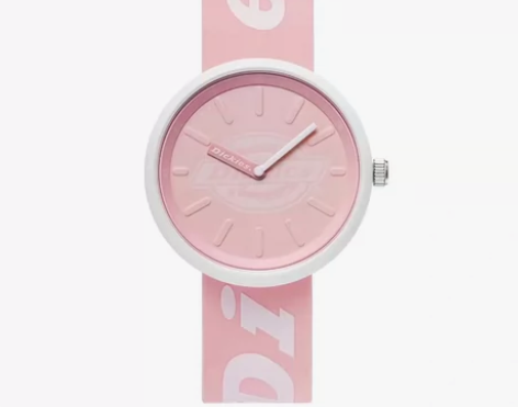 全新！粉色Dickies潮流硅胶带手表，时...