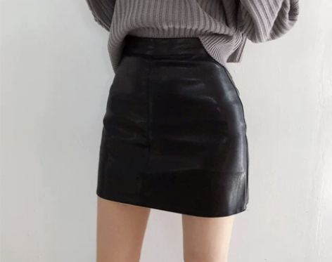 黑色小皮裙半身裙秋季高腰pu包臀裙紧身性感...