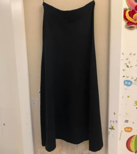 Jil Sander 黑色长款半裙 针织面...