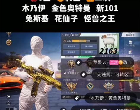 2163和平精英木乃伊，奥特曼，兔斯基 关...