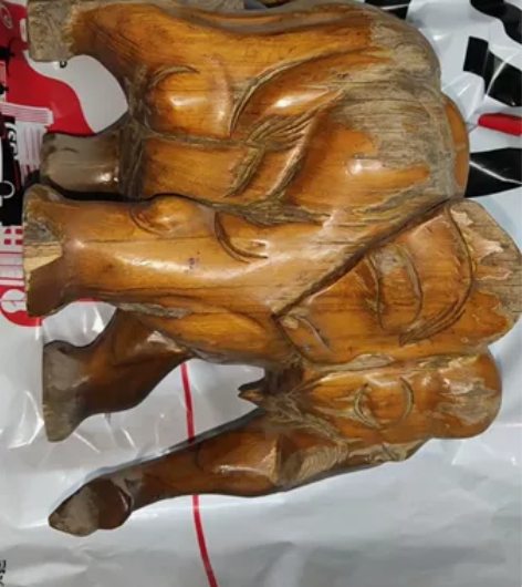 大木雕大象摆件装饰品工艺术品掉漆皮瑕疵品介...