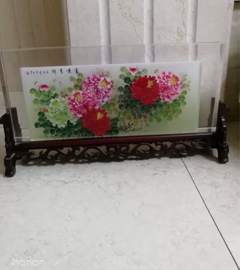 玻璃工艺画，很厚实一个大概十斤左右最好自提...