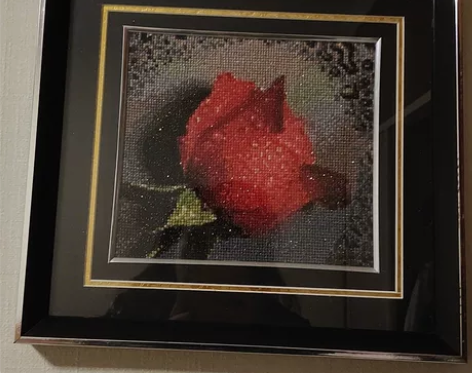 纯手工刺绣装裱画装饰画32cm×30cm包...