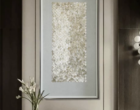 装饰画 装饰画挂画法式原创贝母手工贝壳立体...