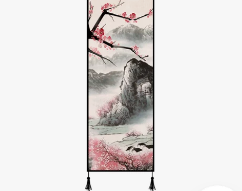 梅花挂画新中式玄关装饰画中国风现代禅意壁画...