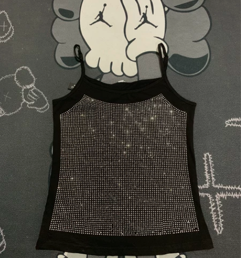 女士背心吊带带钻女夏 m码，腋下平铺胸围8...