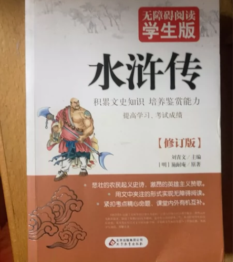 学生版水浒传 有注音有解释 几乎全新 自提...
