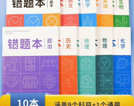 错题本初中高中小学改错纠错本全套分科数学语...