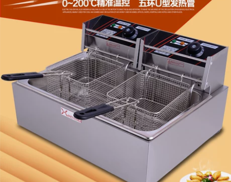 升级单缸双筛电炸炉商用电炸锅油炸锅炸薯条炸...
