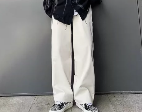 裤子女春夏韩版ins百搭纯色直筒阔腿裤宽松...