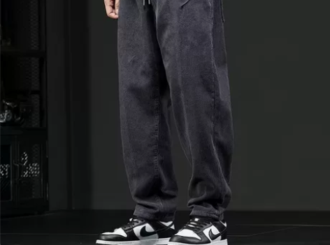美式复古粗条灯芯绒潮牌休闲裤男士秋冬季宽松...