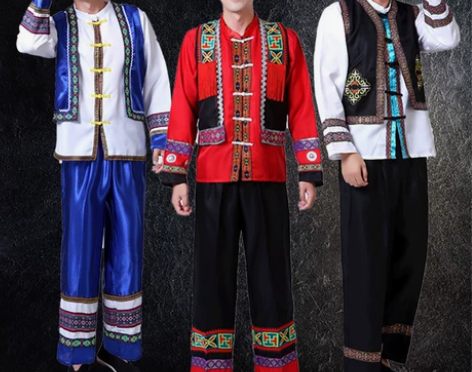 新广西壮族彝族服男民族风云南少数民族苗族演...