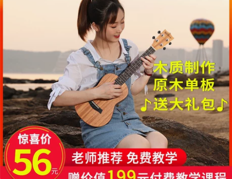 wellburn尤克里里女初学者学生成人男...