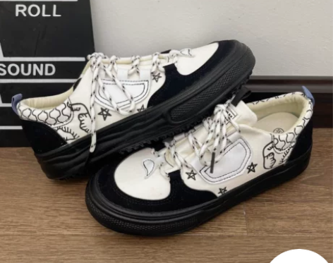 没穿过，2021年秋季新款女大头帆布鞋in...