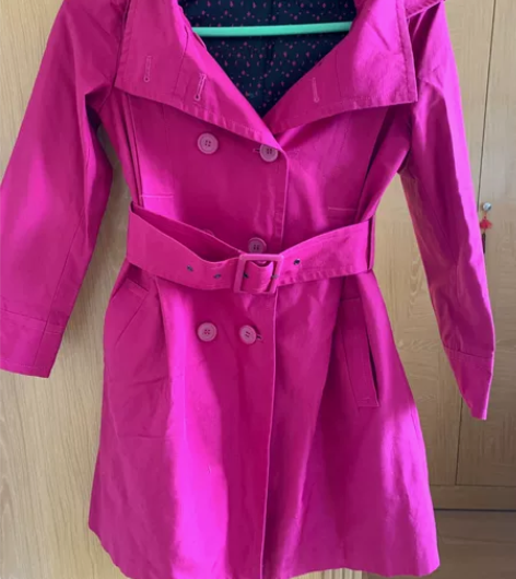 粉色风衣 细节大家可以自己看下。160的。...