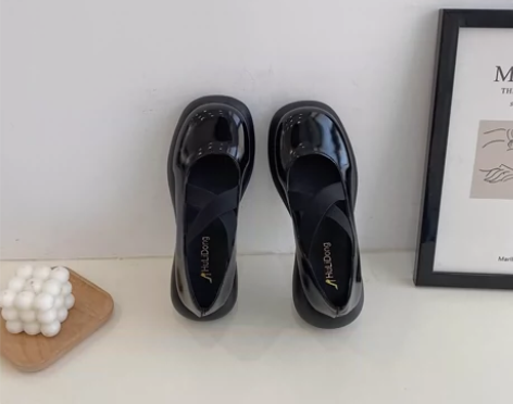 玛丽珍鞋女2021年春秋新款英伦厚底网红时...