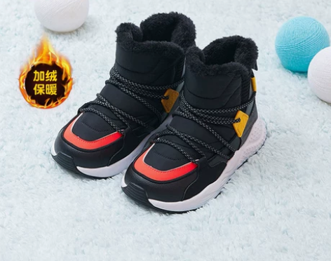安踏儿童大棉鞋男童高帮运动鞋2019冬季新...