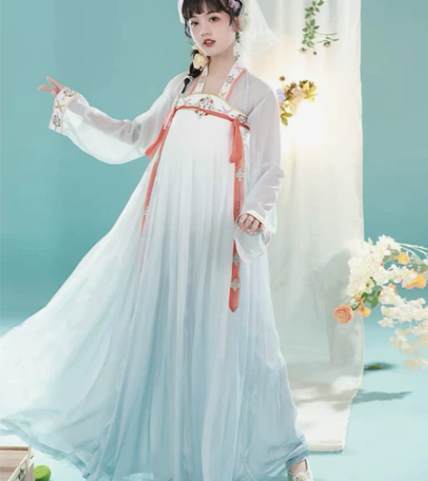 都城南庄汉服无尽夏一片式齐胸襦裙日常夏薄款...
