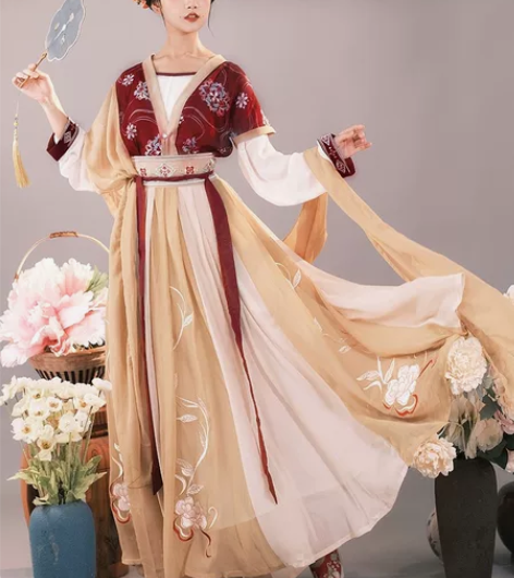 「耀春醉芙蓉原创汉服女正品中国风超仙齐腰唐...