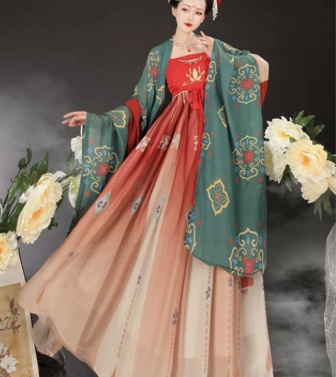 汉旭至尊红颜汉服女诃子裙唐制正品原创大袖衫...