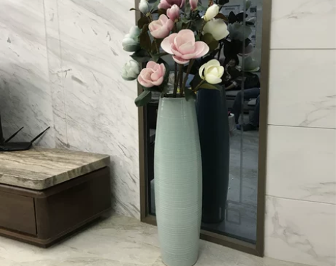 景德镇现代欧式简约装饰陶瓷落地花瓶客厅高大...