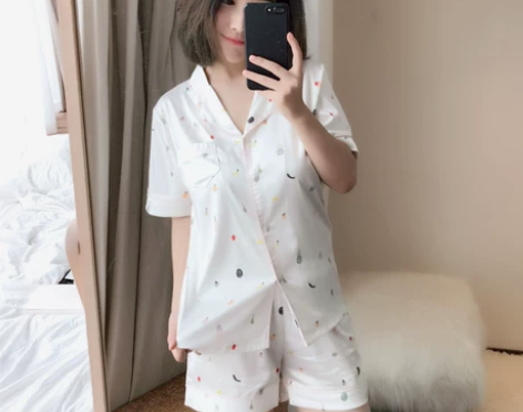 水果篮子甜美可爱短袖睡衣管阿姨自留款B-0...