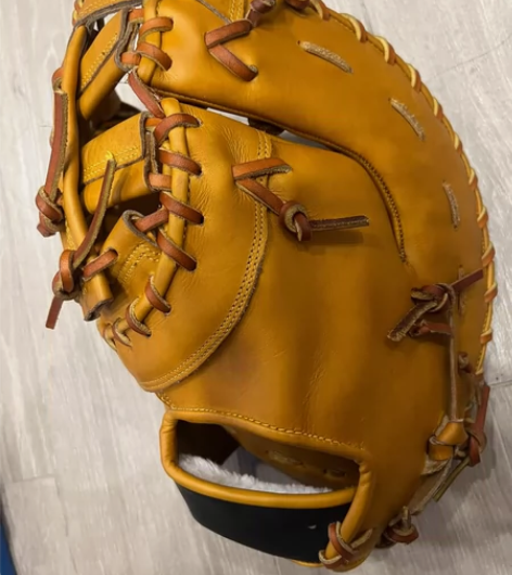 全日本大牛牛皮一垒手套,反手手套,右手戴手...