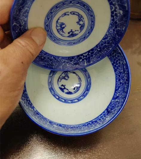 老青花盖杯,够老,年代感十足,一起拍可小刀...