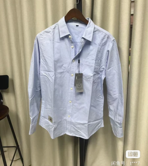 全新男士纯棉衬衫亏本甩卖！蓝色S-M-L，...