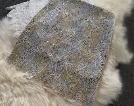 高腰修身性感半身裙短裙精致小女人树叶子亮片...