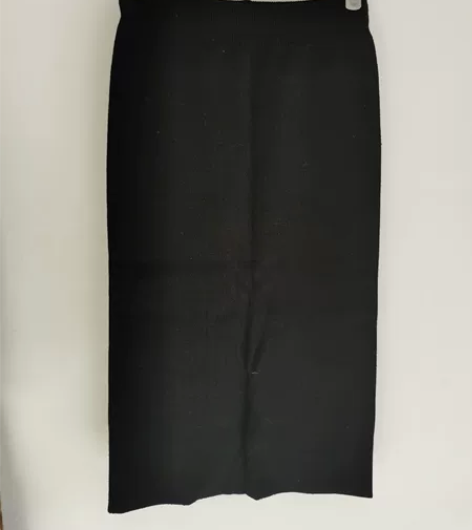 秋冬黑色针织包臀裙一步裙，后开叉，腰围2尺...