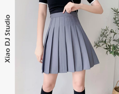 【现货适合高个子的短裙】加长版百褶裙短裙高...