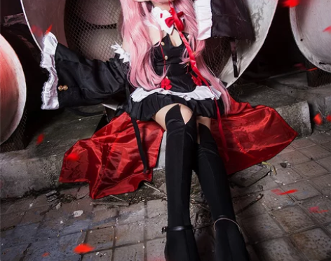猫老师 Cosplay女装 有假发,过膝长...