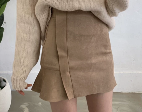 黑色包臀裙鱼尾裙半身裙女秋冬2019新款显...