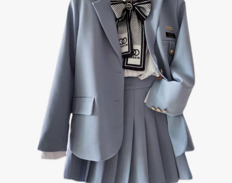 jk制服学院风百褶裙港风套装女复古chic...