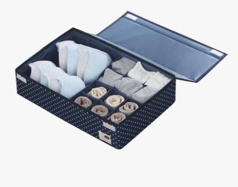 天纵可折叠收纳盒布艺宿舍家用有盖分格 感兴...