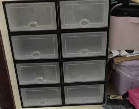 加厚防潮鞋盒透明家用抽屉式简易宿舍鞋子收纳...