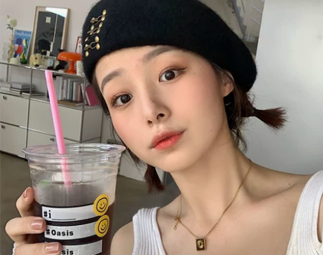 BLACK黑色精灵~高ji羊毛贝雷帽女春秋...