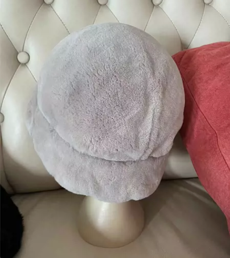 全新进口獭兔皮帽子女韩版渔夫帽遮阳帽特价特...