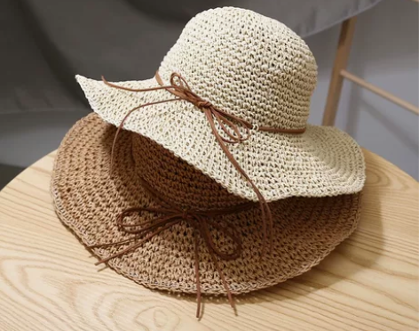 去海边必备！沙滩草编渔夫帽 出游防晒百搭 ...