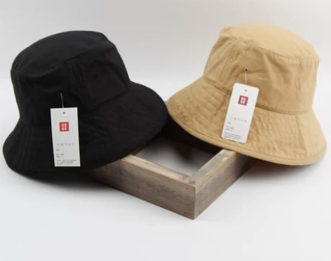 UQQK 秋女纯棉渔夫帽遮阳防晒大沿遮脸逛...