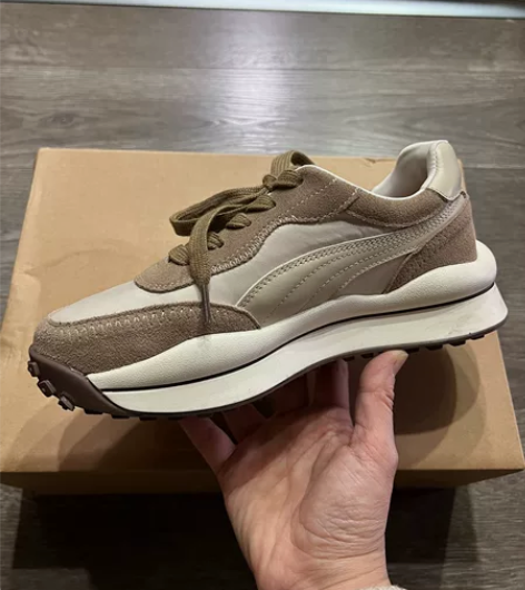 女式复古增高休闲运动鞋 BESSIEIE/...