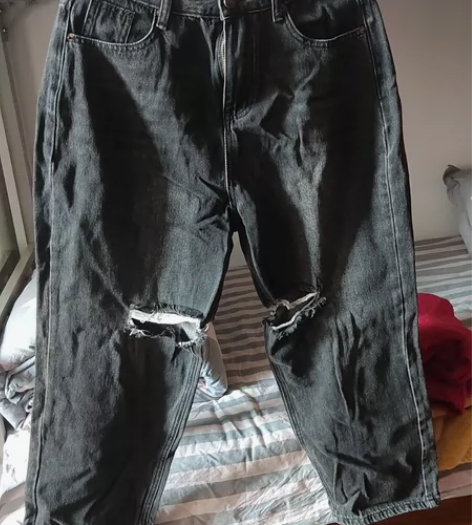 全新破洞牛仔裤  男女同款 130斤内穿 ...