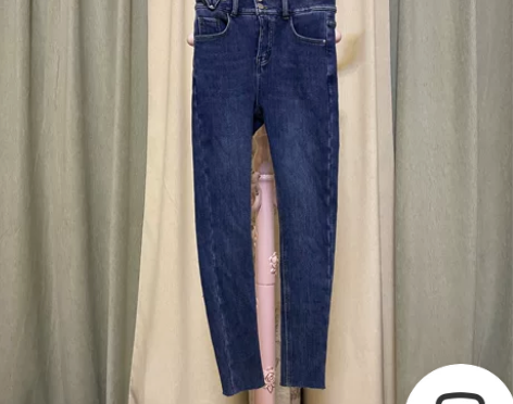 【蓝色加绒紧身牛仔裤M码】 9新，洗过两次...