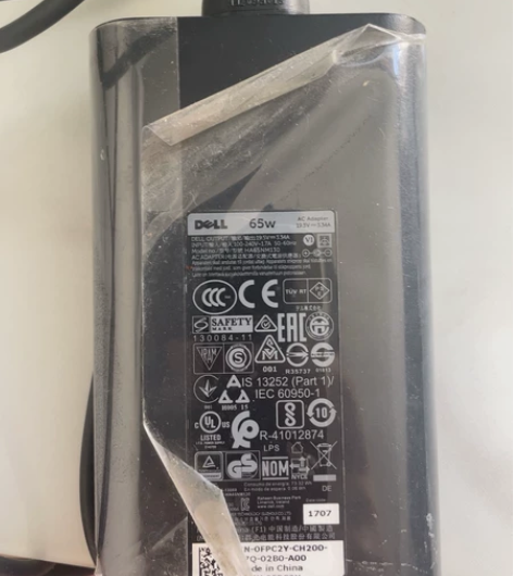 戴尔Dell 65w 电源线 电源适配器。...
