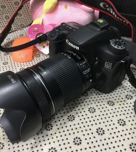 佳能70d单反相机搭配18-135长焦单反...